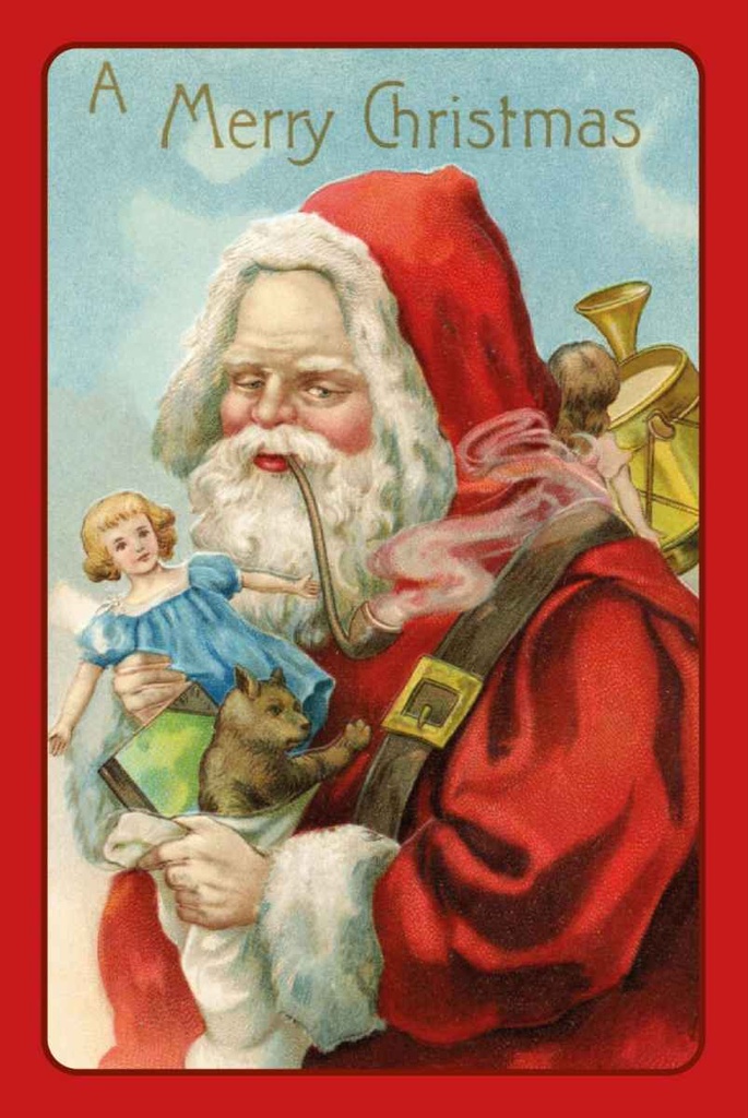 Holzschild 30x20 cm Weihnachtsmanne Santa Fest