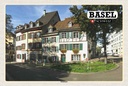 Holzschild 20x30 cm Basel Schweiz Kleinbasel Stadt Bildmotiv Reisemotiv Abenteuer Reisen