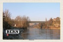 Holzschild 20x30 cm Bern Schweiz Monbijoubrücke Fluss Bildmotiv Reisemotiv Abenteuer Reisen