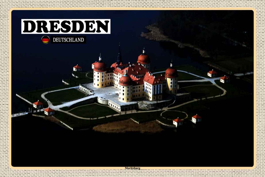 Holzschild 20x30 cm Dresden Deutschland Moritzburg Bildmotiv Reisemotiv Abenteuer Reisen
