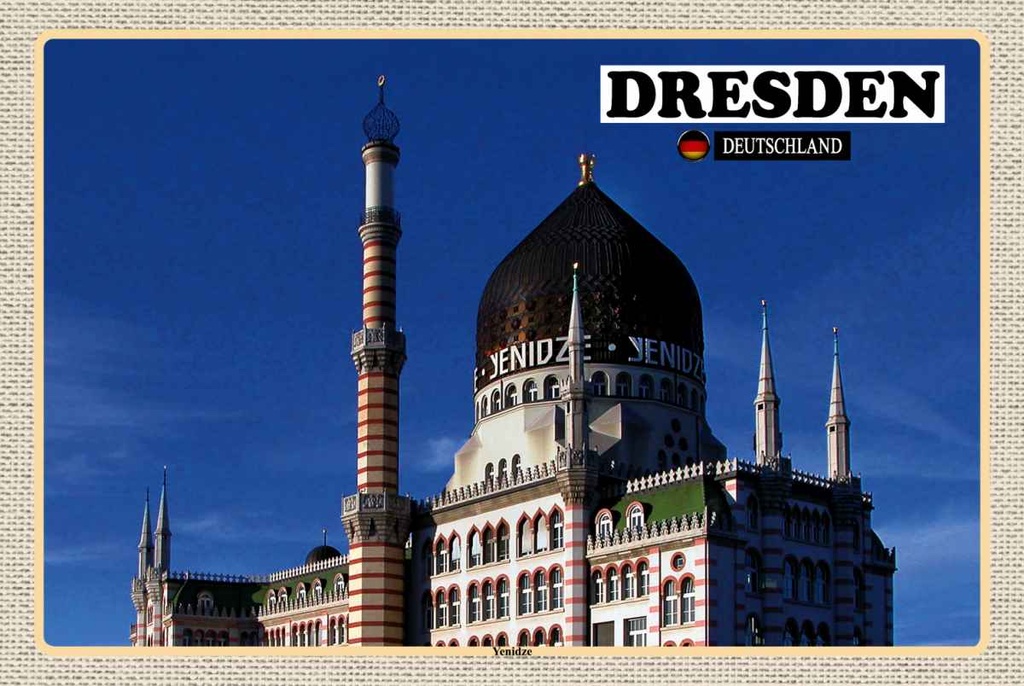 Holzschild 20x30 cm Dresden Deutschland Yenizde Bildmotiv Reisemotiv Abenteuer Reisen