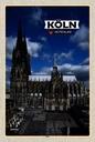 Holzschild 30x20 cm Köln Dom Blick auf Domplatz Bildmotiv Reisemotiv Abenteuer Reisen