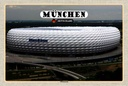 Holzschild 20x30 cm München Blick auf Allianzarena Bildmotiv Reisemotiv Abenteuer Reisen