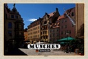 Holzschild 20x30 cm München Altstadt Gasthause Bildmotiv Reisemotiv Abenteuer Reisen
