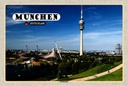 Holzschild 20x30 cm München Olympiapark Fernseherturm Bildmotiv Reisemotiv Abenteuer Reisen