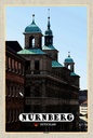 Holzschild 30x20 cm Nürnberg Rathaus Gebäude Bildmotiv Reisemotiv Abenteuer Reisen