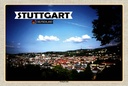 Holzschild 20x30 cm Ausblick auf Stuttgart Süd Bildmotiv Reisemotiv Abenteuer Reisen