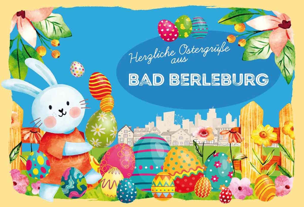 Holzschild 20x30 cm Ostergrüße BAD BERLEBURG Ostern