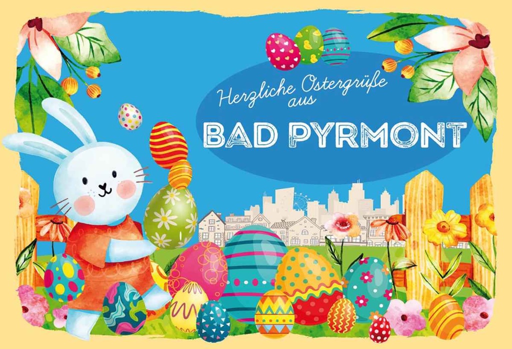 Holzschild 20x30 cm Ostergrüße BAD PYRMONT Ostern