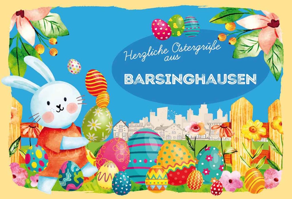 Holzschild 20x30 cm Ostergrüße BARSINGHAUSEN Ostern Fest