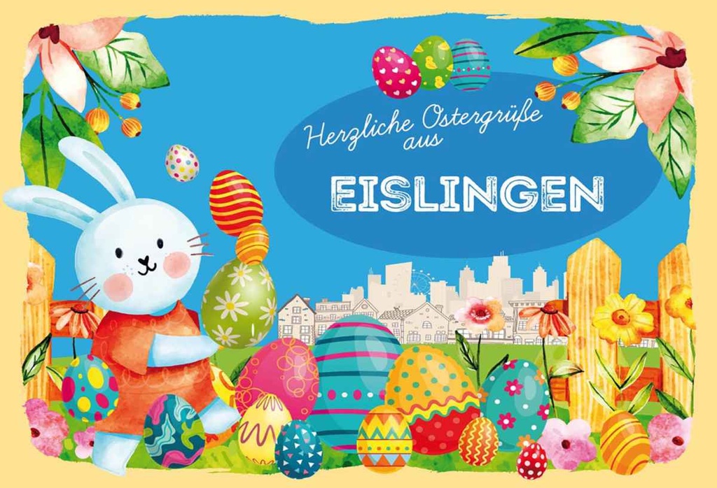 Holzschild 20x30 cm Ostergrüße EISLINGEN Ostern