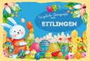 Holzschild 20x30 cm Ostergrüße ETTLINGEN Ostern