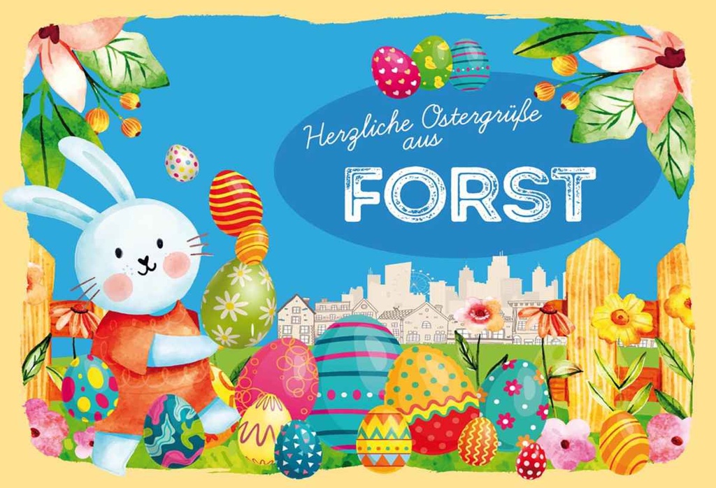 Holzschild 20x30 cm Ostergrüße FORST Ostern