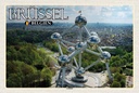 Holzschild 20x30 cm Brüssel Belgien Atomium Bildmotiv Reisemotiv Straße Stadt