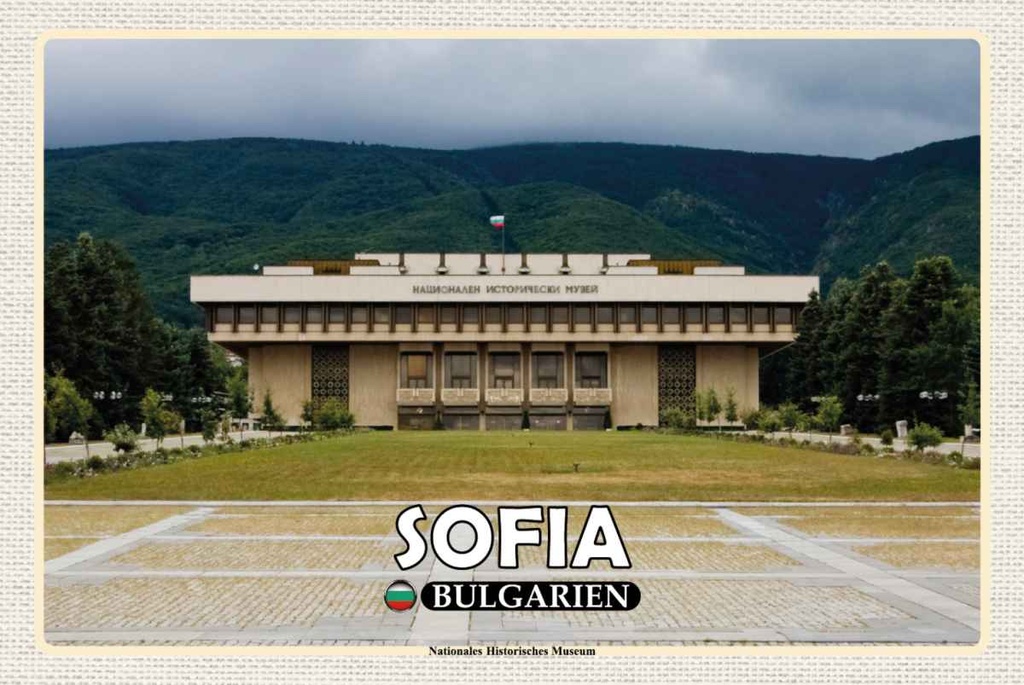 Holzschild 20x30 cm Sofia Bulgarien Historisches Museum Bildmotiv Reisemotiv Europa
