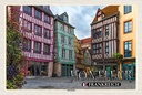 Holzschild 20x30 cm Honfleur Frankreich Innenstadt Straße Stadt
