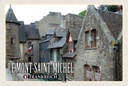 Holzschild 20x30 cm Le Mont-Saint-Michel Frankreich Altstadt Spruch Zitat