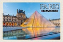 Holzschild 20x30 cm Paris Frankreich Louvre Museum Straße Stadt
