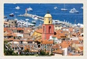 Holzschild 20x30 cm Saint-Tropez Eglise Notre-Dame-de Bildmotiv Reisemotiv Europa