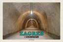 Holzschild 20x30 cm Zagreb Kroatien Der Gric-Tunnel Bildmotiv Reisemotiv Europa