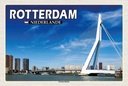 Holzschild 20x30 cm Rotterdam Niederlande Erasmus-Brücke Bildmotiv Reisemotiv Europa