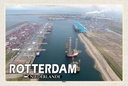 Holzschild 20x30 cm Rotterdam Niederlande Hafen Schiffe Bildmotiv Reisemotiv Europa