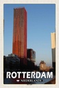 Holzschild 30x20 cm Rotterdam Niederlande Roter Apfel Bildmotiv Reisemotiv Europa