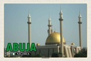 Holzschild 20x30 cm Abuja Nigeria Nationalmoschee Bildmotiv Reisemotiv Urlaub