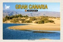 Holzschild 20x30 cm Gran Canaria Spanien Dunas de Maspalomas Bildmotiv Reisemotiv Europa
