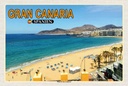 Holzschild 20x30 cm Gran Canaria Spanien Playa de las Canteras Bildmotiv Reisemotiv Europa