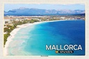 Holzschild 20x30 cm Mallorca Spanien Playa de Alcúdia Strand Bildmotiv Reisemotiv Europa