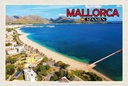 Holzschild 20x30 cm Mallorca Spanien Port de Pollenca Meer Bildmotiv Reisemotiv Europa