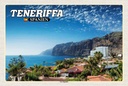 Holzschild 20x30 cm Teneriffa Spanien Los Gigantes Steilküste Bildmotiv Reisemotiv Europa