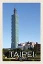 Holzschild 30x20 cm Taipei Taiwan 101 Wolkenkratzer Bildmotiv Reisemotiv Abenteuer Reisen