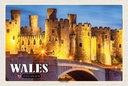 Holzschild 20x30 cm Wales United Kingdom Conwy Castle Burg Bildmotiv Reisemotiv Europa