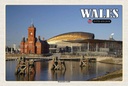 Holzschild 20x30 cm Wales United Kingdom Hauptstadt Cardiff Bildmotiv Reisemotiv Europa