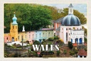 Holzschild 20x30 cm Wales United Kingdom Portmeirion Bildmotiv Reisemotiv Europa