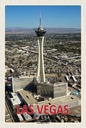 Holzschild 30x20 cm Las Vegas USA Stratosphere Tower Bildmotiv Reisemotiv Amerika