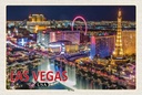 Holzschild 20x30 cm Las Vegas USA The Strip Casinos Hotel Bildmotiv Reisemotiv Amerika