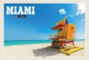 Holzschild 20x30 cm Miami USA Strand Meer Urlaub Bildmotiv Reisemotiv Amerika