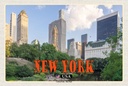 Holzschild 20x30 cm New York Reisemotiv Amerika USA Central Park - The Pond See Bildmotiv