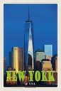 Holzschild 30x20 cm New York USA One World Trade Center Bildmotiv Reisemotiv Amerika