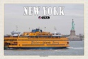 Holzschild 20x30 cm New York USA Staten Island Ferry Fähre Bildmotiv Reisemotiv Amerika