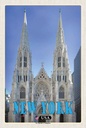 Holzschild 30x20 cm New York USA St. Patrick's Cathedral Bildmotiv Reisemotiv Amerika