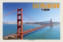 Holzschild 20x30 cm San Francisco USA Golden Gate Bridge Bildmotiv Reisemotiv Amerika