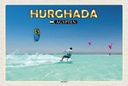 Holzschild 20x30 cm Hurghada Ägypten Kitesurfer Bildmotiv Reisemotiv Straße Stadt