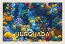 Holzschild 20x30 cm Hurghada Ägypten Korallenriff Fische Bildmotiv Reisemotiv Abenteuer Reisen
