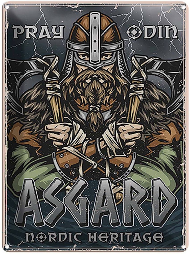 Blechschild 40x30 cm Asgard nordic Heritage Dekoration