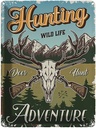 Blechschild 40x30 cm Hunting wild life adventure Dekoration