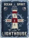 Blechschild 40x30 cm Ocean spirit lighthouse Dekoration